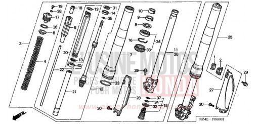 FRONT FORK CR125RY de 2000